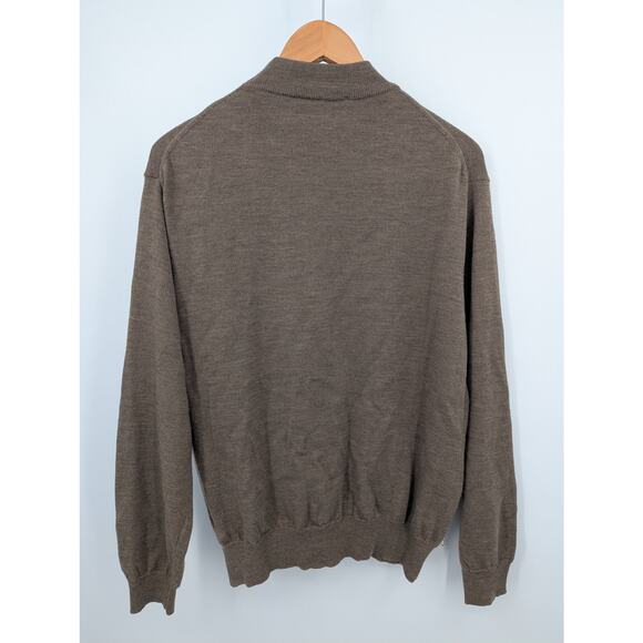 Vintage Giasone 100% Merino Wool Mock Neck Sweater Men’s M Brown Made in Italy - Picture 2 of 4